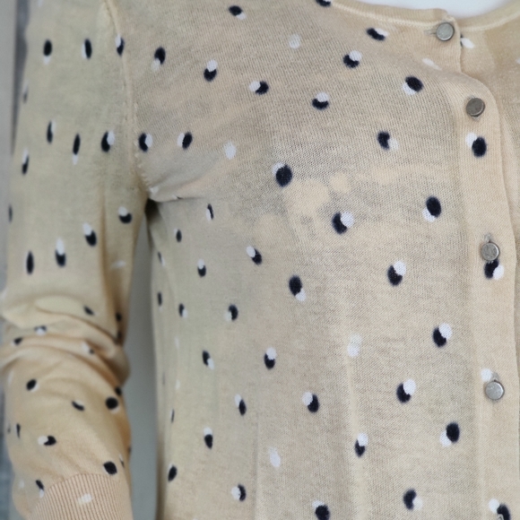 2 For $12 AT Loft Dot Button Up Cardigan Size XS - Picture 3 of 10